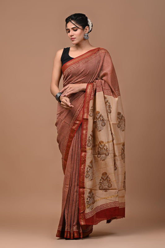 Premium Maheshwari Silk Saree (SWSRMAH59)