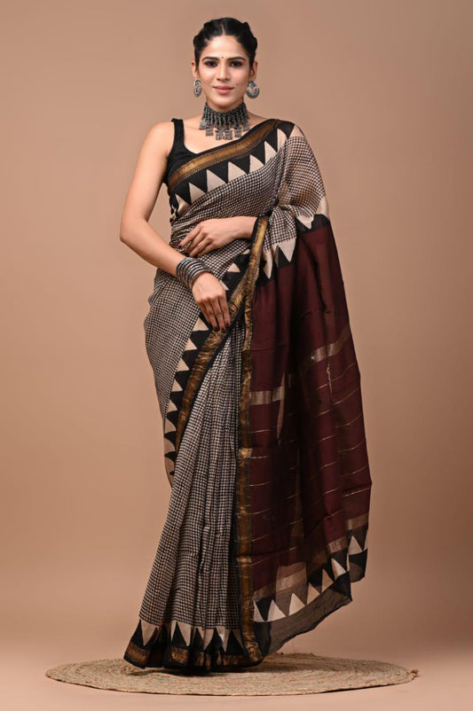 Premium Maheshwari Silk Saree (SWSRMAH61)