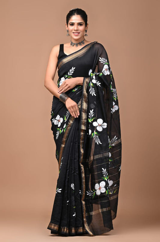 Premium Maheshwari Silk Saree (SWSRMAH67)
