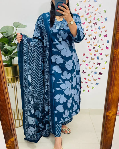 🧶💫New Designer Floral Cotton Suit set collection(WARED468)