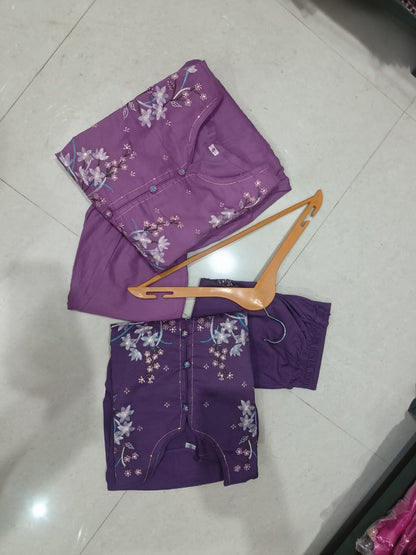look classy and elegant with our new pure cotton collared kurta pant set(WACD146)