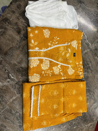 frock style kurti with pattern pant (WARED476)