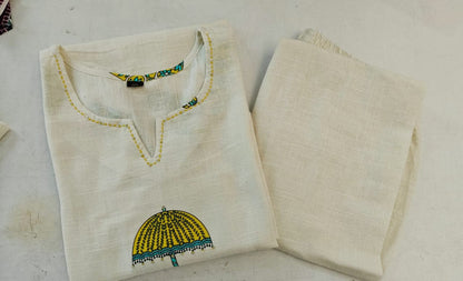 Beautiful Cotton slub Kurti with Pant set(WACD137)