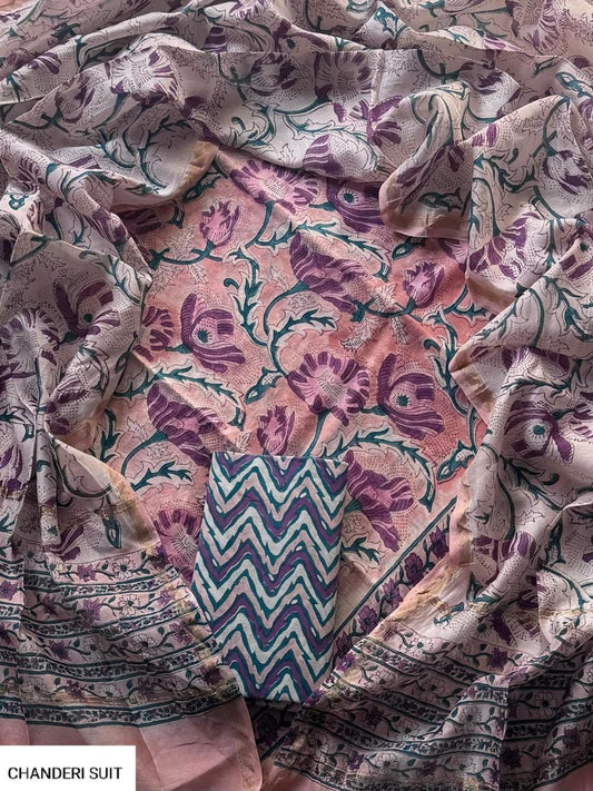FESTIVE COLLECTION PREMIUM CHANDERI SILK SUITS 10