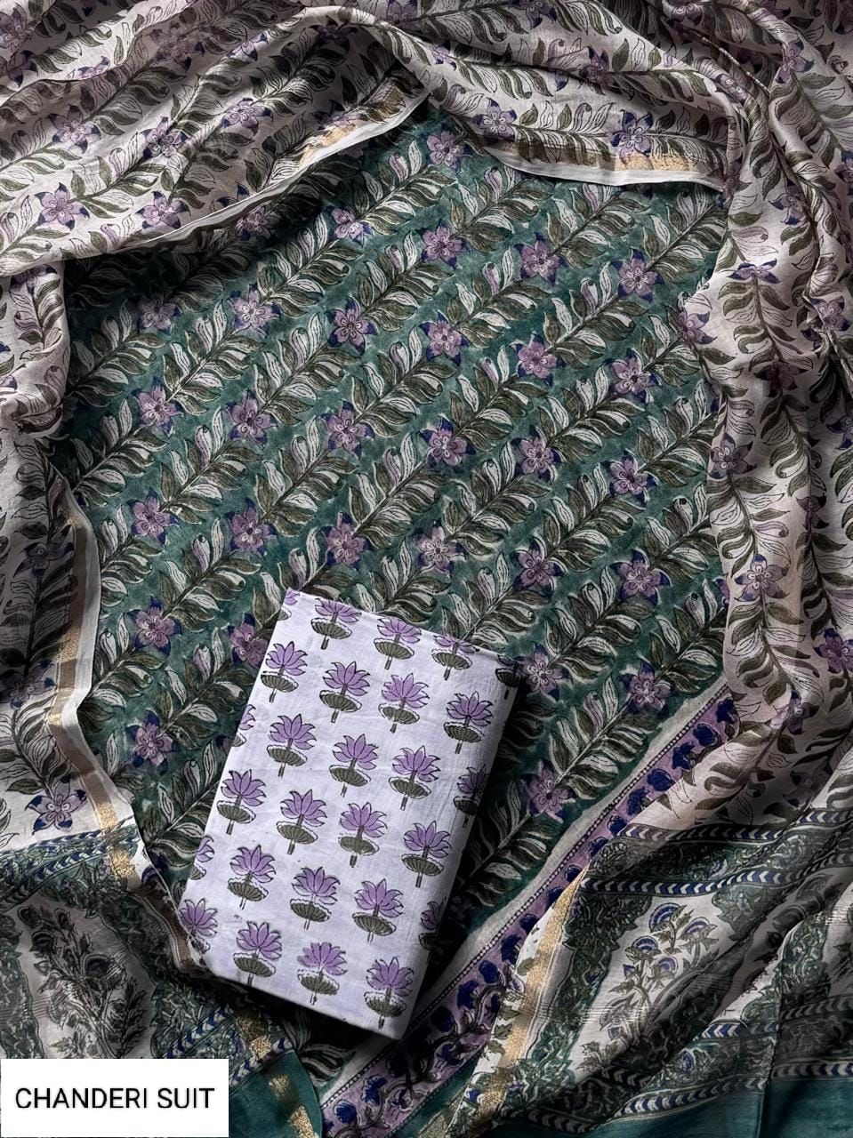 FESTIVE COLLECTION PREMIUM CHANDERI SILK SUITS 35