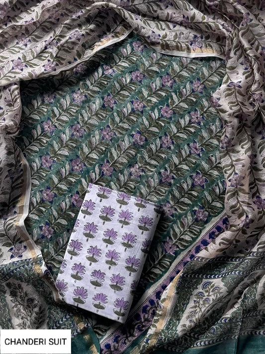 FESTIVE COLLECTION PREMIUM CHANDERI SILK SUITS 35