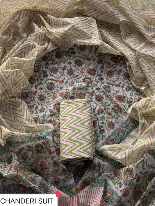 FESTIVE COLLECTION PREMIUM CHANDERI SILK SUITS  04