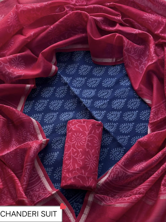 FESTIVE COLLECTION PREMIUM CHANDERI SILK SUITS 06