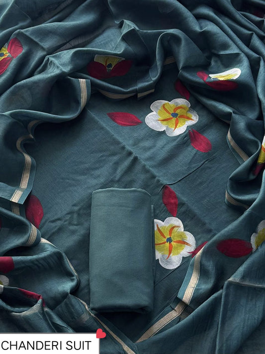 FESTIVE COLLECTION PREMIUM CHANDERI SILK SUITS 10