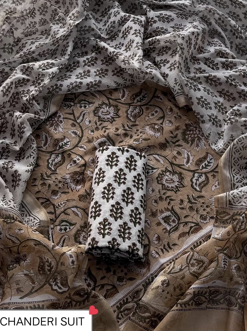 CHANDERI SILK SUIT WITH CHANDERI SILK DUPATTA 16