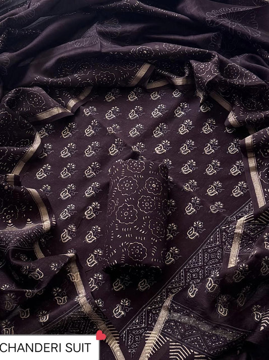 FESTIVE COLLECTION PREMIUM CHANDERI SILK SUITS 35