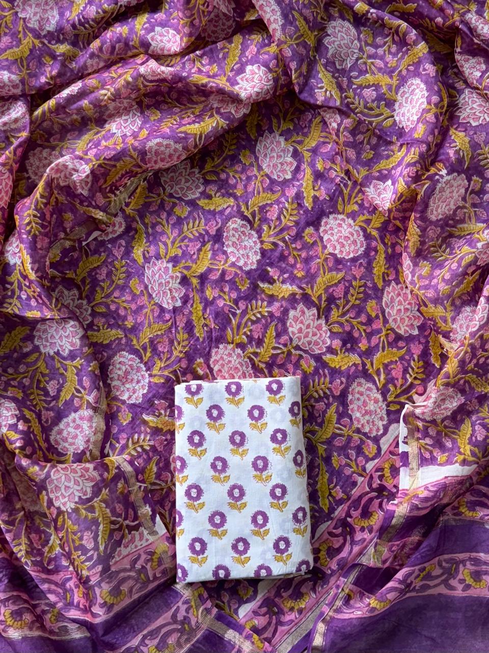 CHANDERI SILK SUIT WITH CHANDERI SILK DUPATTA 49