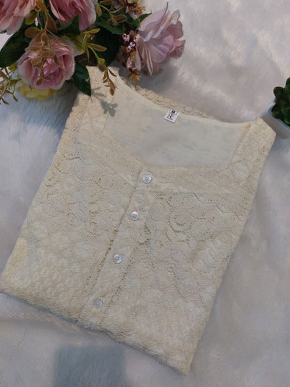 Introducing Beautiful pure cotton lace dress!! it will make you simple and classy look!! its our unique design!! very trendy dress from celebrity!! (RRRD13)