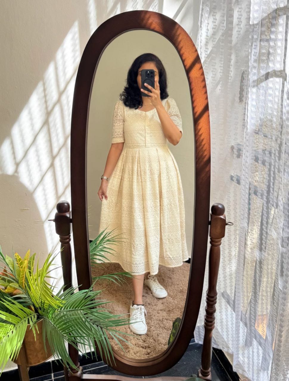 Introducing Beautiful pure cotton lace dress!! it will make you simple and classy look!! its our unique design!! very trendy dress from celebrity!! (RRRD13)