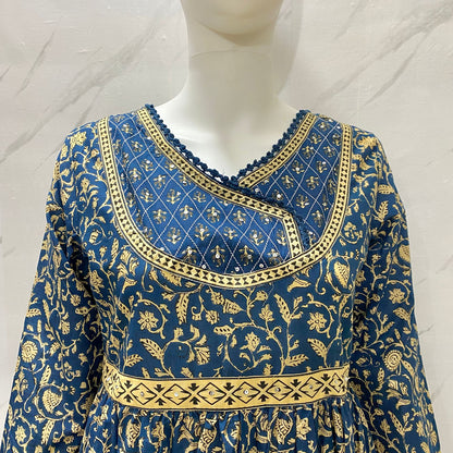 New stylish and affordable beautiful look straight set with beautiful print and fabric pure Cotton💃💃 (SWSK09)