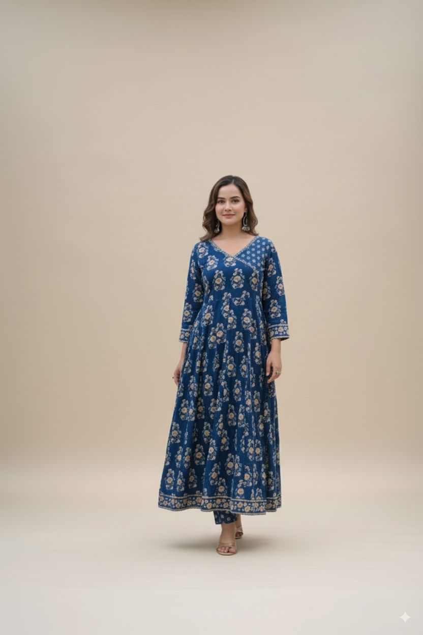 New stylish and affordable beautiful look straight set with beautiful print and fabric pure Cotton💃💃 (SWSK10)