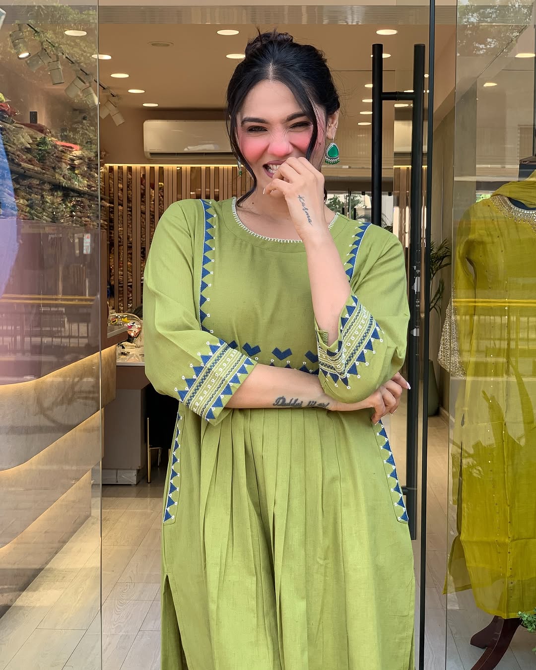 💃 Beautiful Pure Cotton Fabric Kurti Pant set special for festivals ☺️ 🫶🏻💃 (SWSK34)