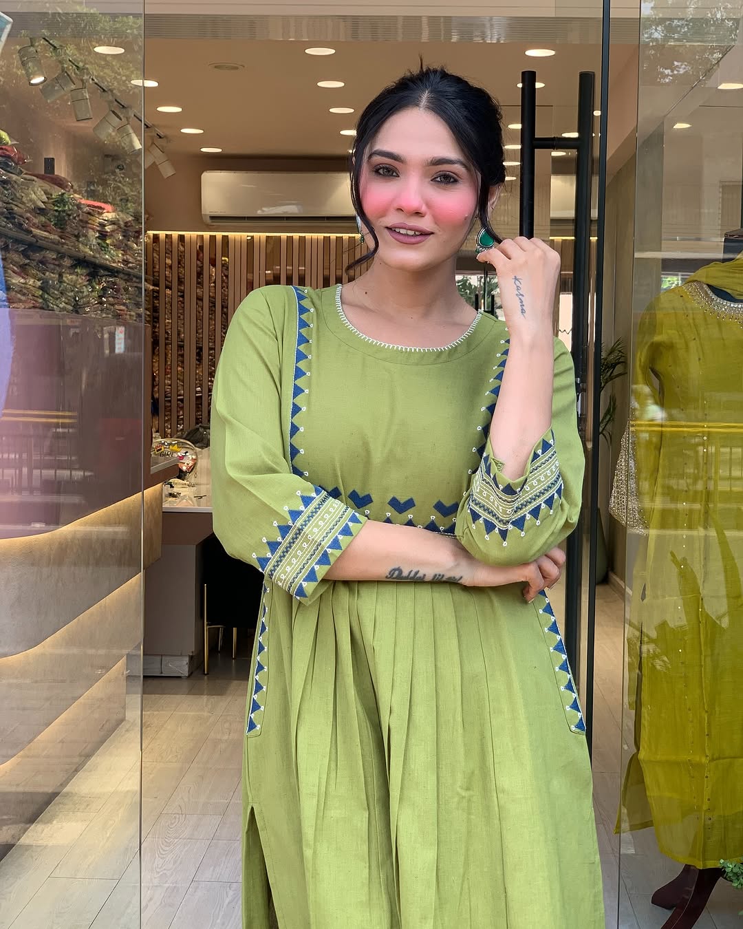 💃 Beautiful Pure Cotton Fabric Kurti Pant set special for festivals ☺️ 🫶🏻💃 (SWSK34)