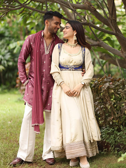 NEW LAUNCHING 3 PIECE SUIT SET WITH BEAUTIFUL YOKE (RRRD32)