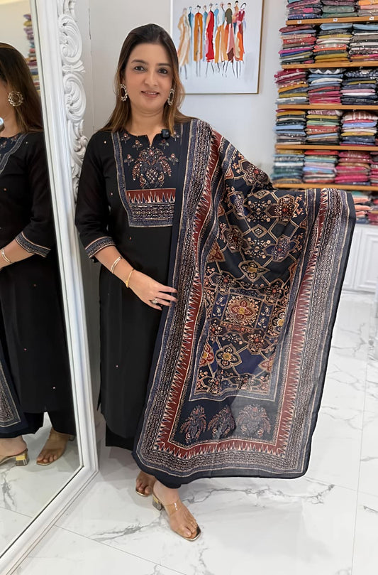 Classic Ethnic Printed Kurta Set with Dupatta for Daily & Festive Wear (RD32)