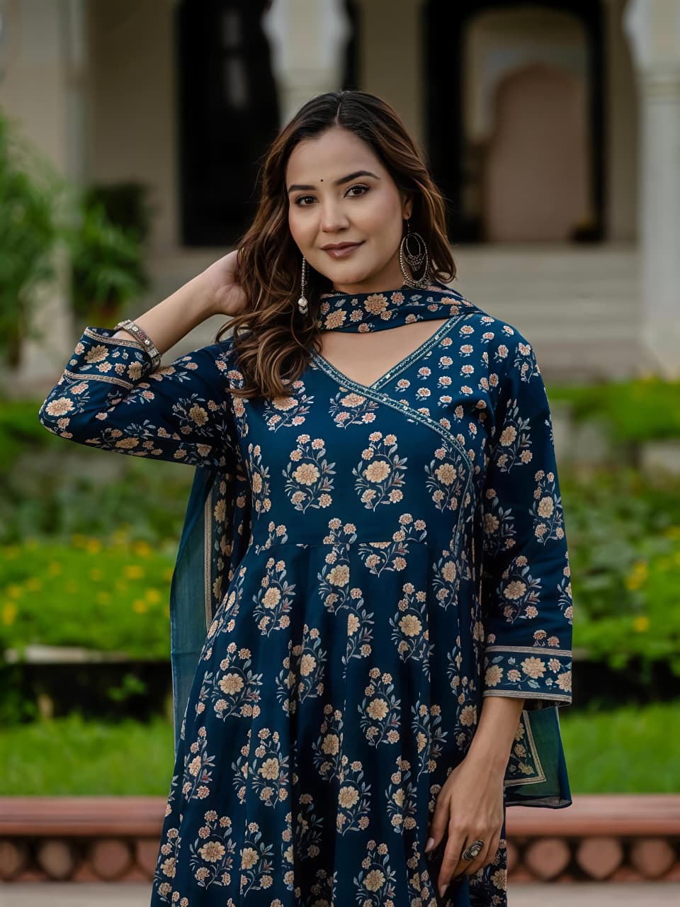 Women Ethnic Printed Kurta Set with Dupatta – Festive & Wedding Wear(SWSK39)