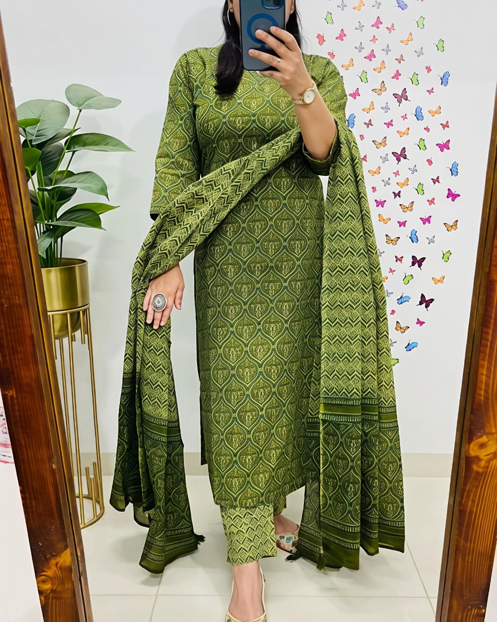 🥰  💃 Beautiful Floral Printed Cotton Kurti(SWSK54)