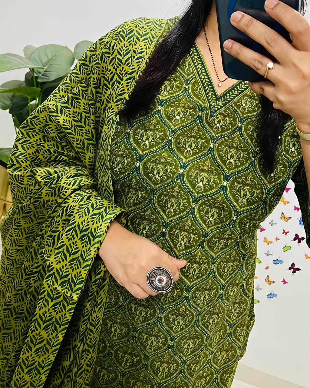 🥰  💃 Beautiful Floral Printed Cotton Kurti(SWSK54)