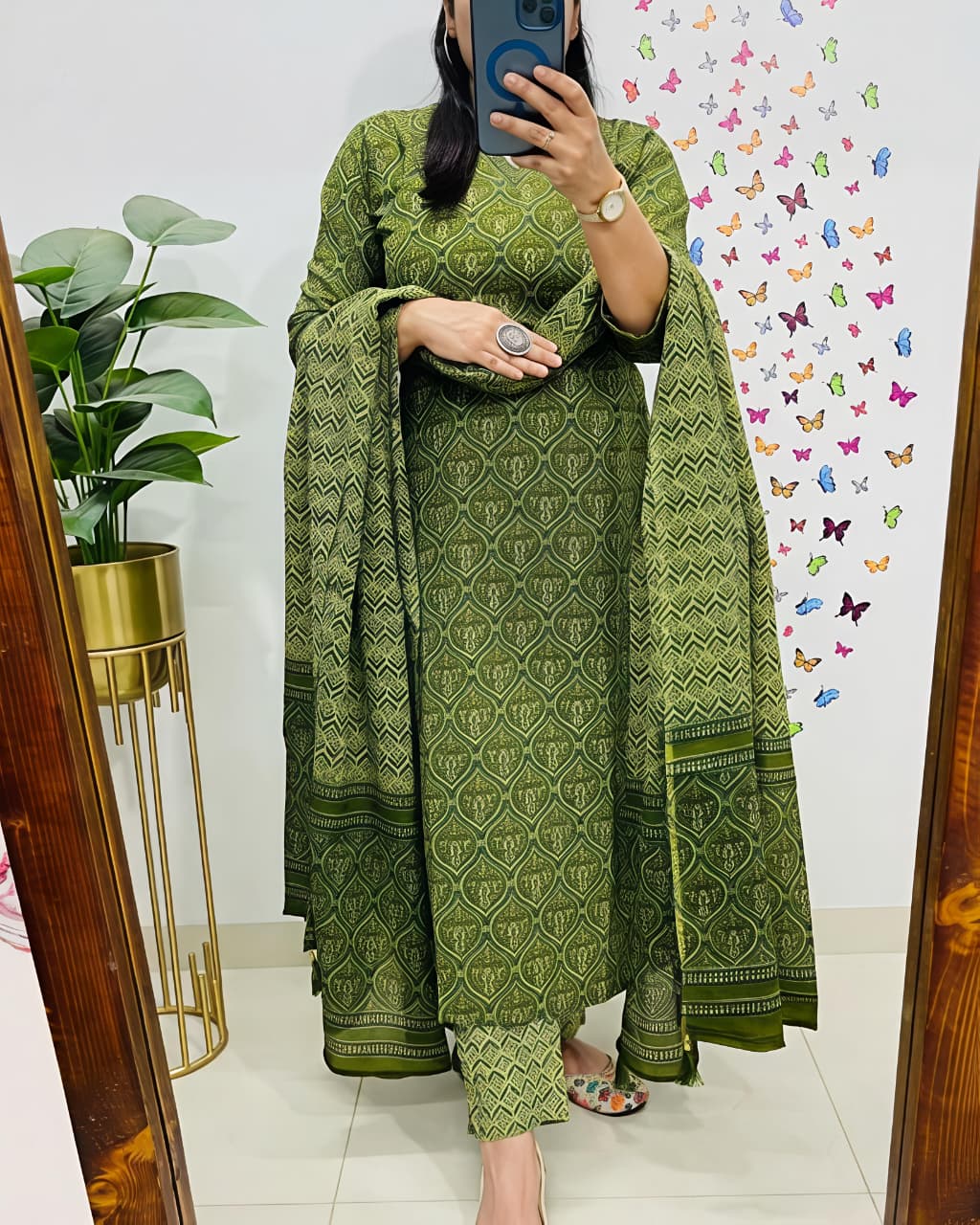 🥰  💃 Beautiful Floral Printed Cotton Kurti(SWSK54)