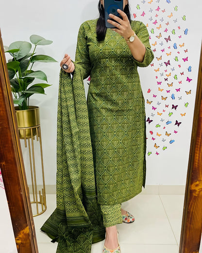 🥰  💃 Beautiful Floral Printed Cotton Kurti(SWSK54)