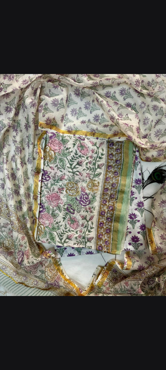 FESTIVE COLLECTION PREMIUM CHANDERI SILK SUITS  08