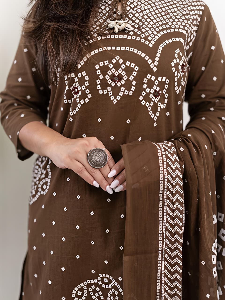Kurta embroidery work  with Designer sleeves(RD47)