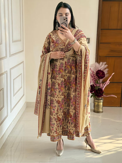 Premium Kalamkari Print Anarkali Set 🌸  (RD53)