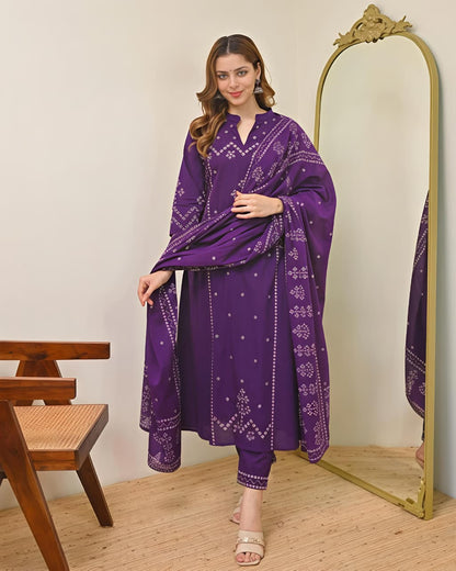 Royal Bandhani Grace Suit Set (RD59)