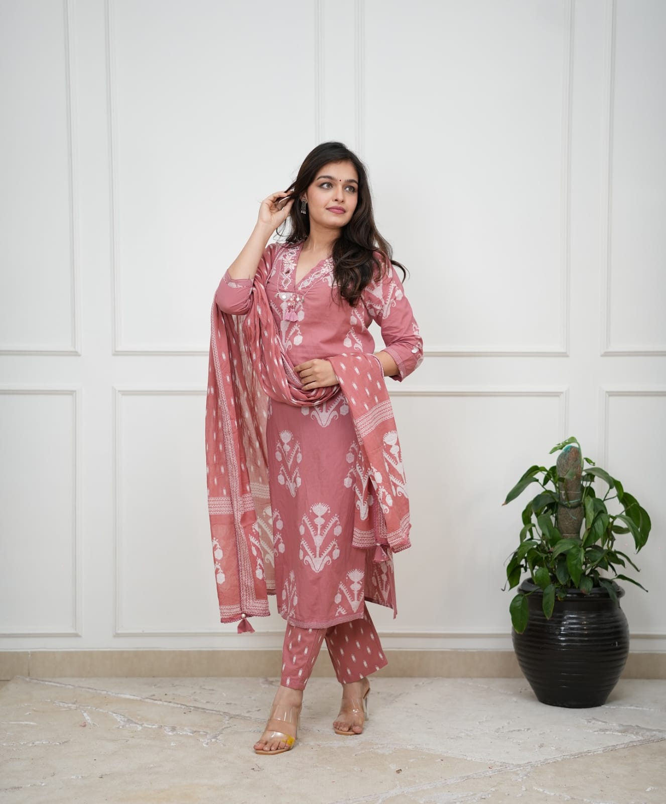 Meher Printed Cotton Suit Set with Dupatta (RD65)