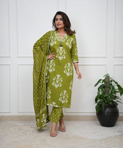 Meher Printed Cotton Suit Set with Dupatta (RD65)