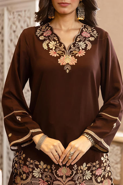 Women's Premium Floral Embroidered Co-Ord Set (RD67)