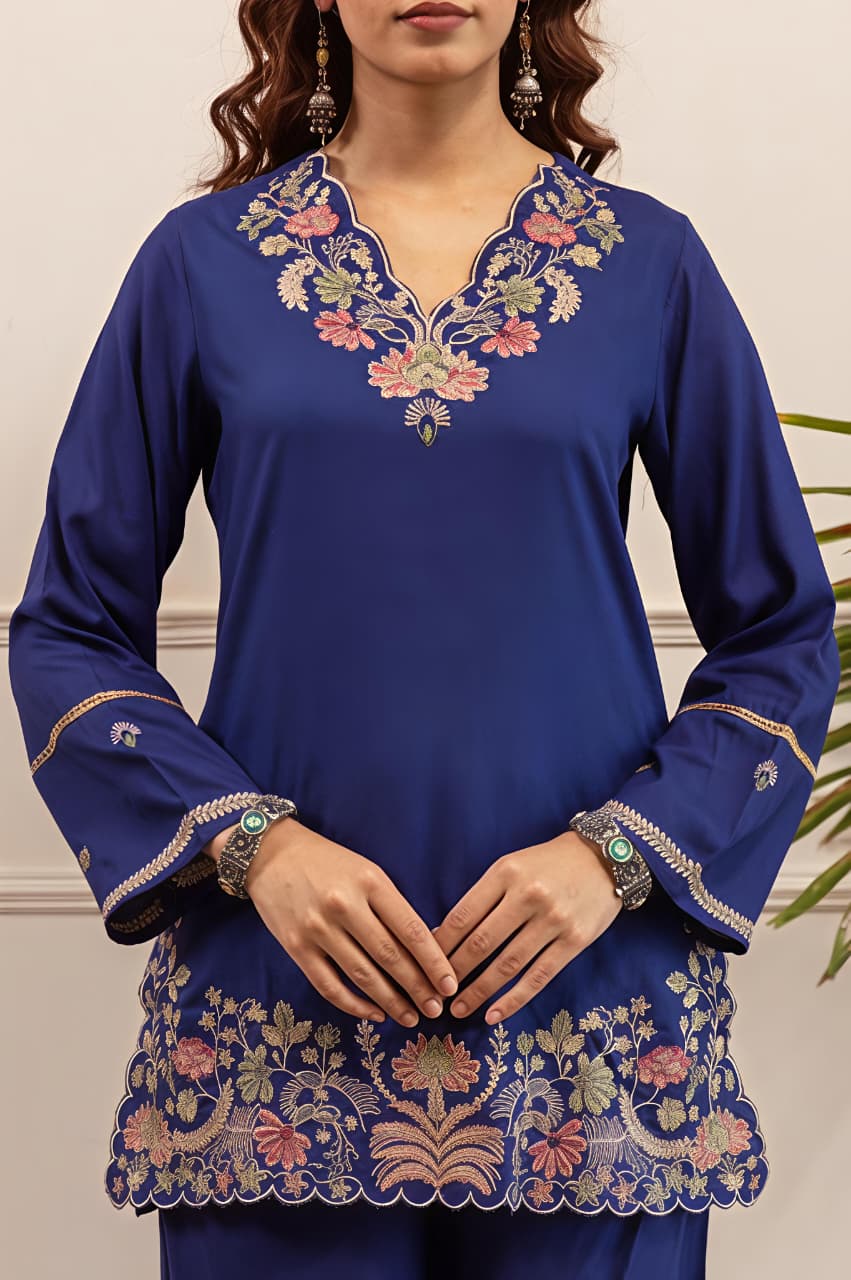 Women's Premium Floral Embroidered Co-Ord Set (RD67)