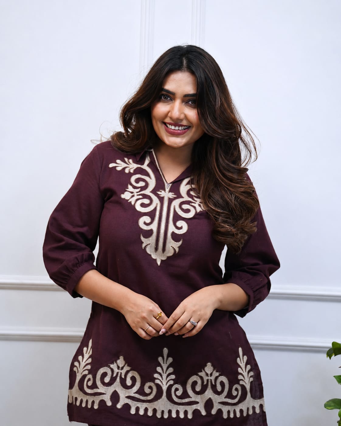Premium Embroidered Cotton Co-Ord Set for Women (RD68)