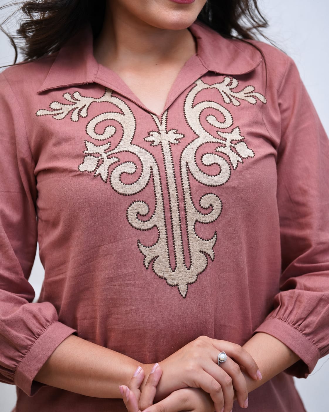 Premium Embroidered Cotton Co-Ord Set for Women (RD68)