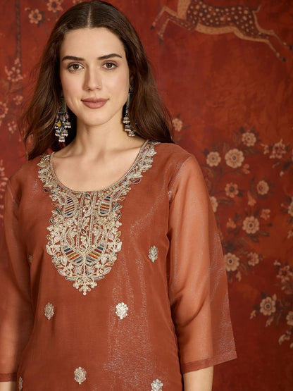 ✨ Premium Embroidered Sharara Set ✨(RRRD53)