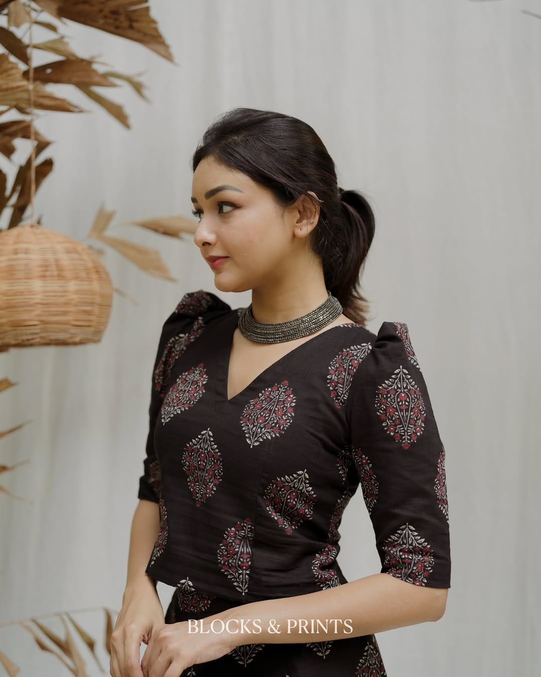 Elegant Block Print Co-Ord Set for Women (RS05)