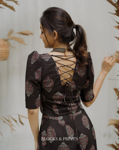 Elegant Block Print Co-Ord Set for Women (RS05)