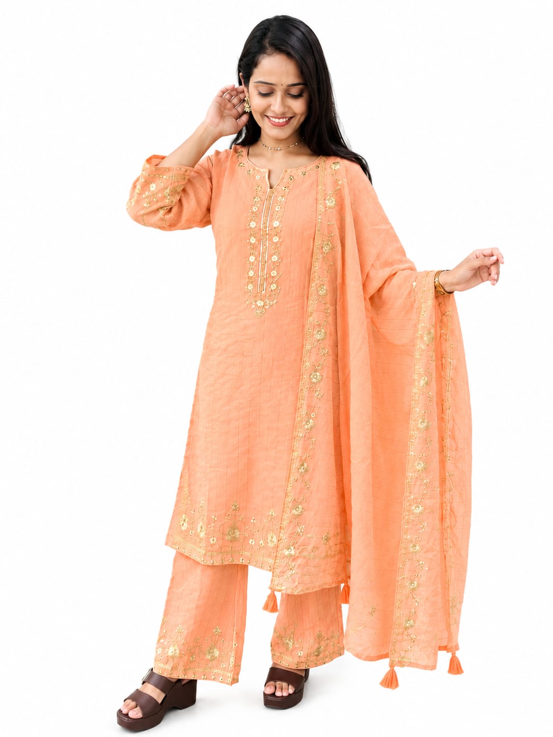 Elegance Embroidered Suit Set (RRRD66 RR TULSHI)