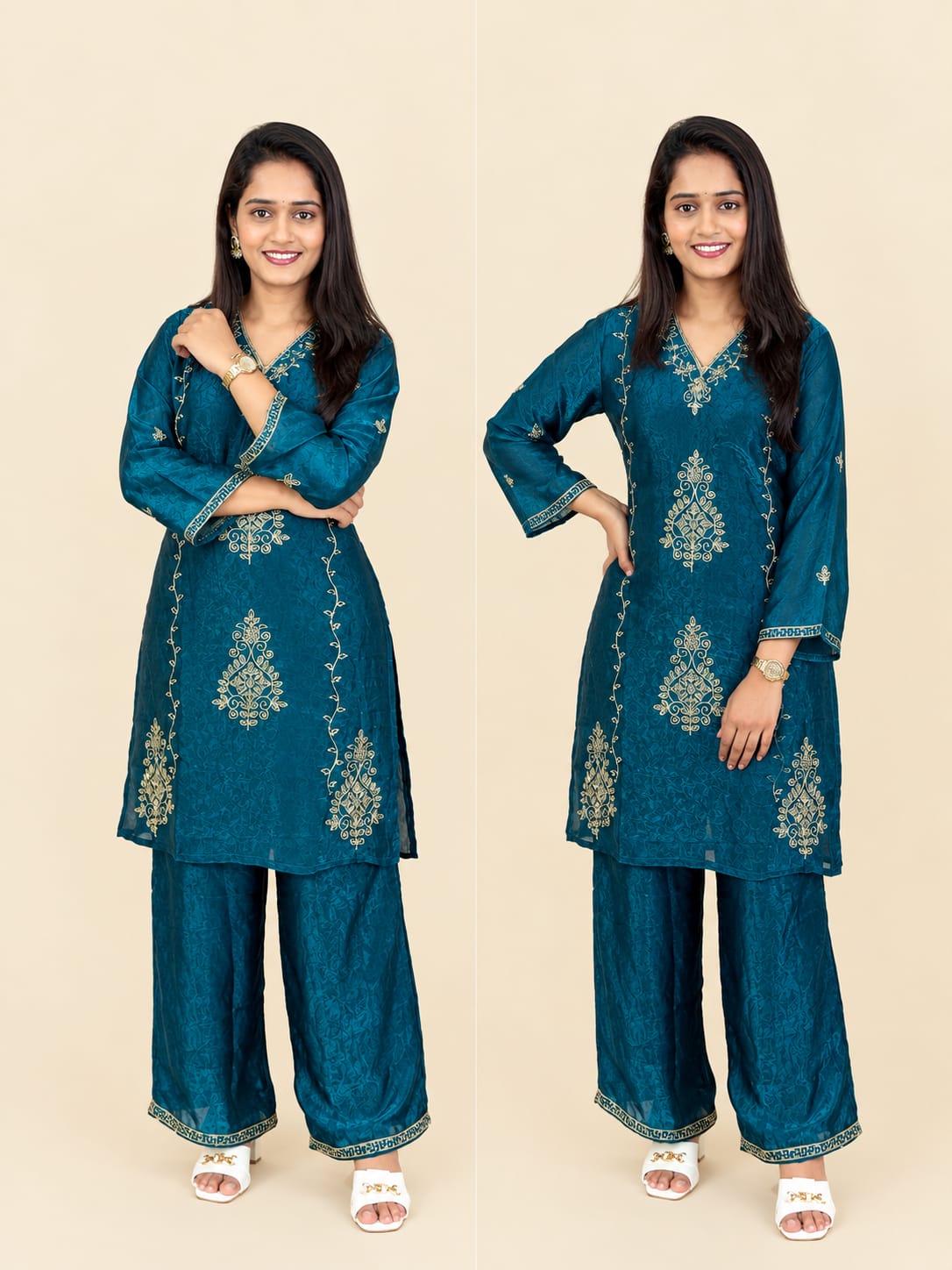 Royal Embroidered 3-Piece Suit Set (RRRD67 Chhaya)